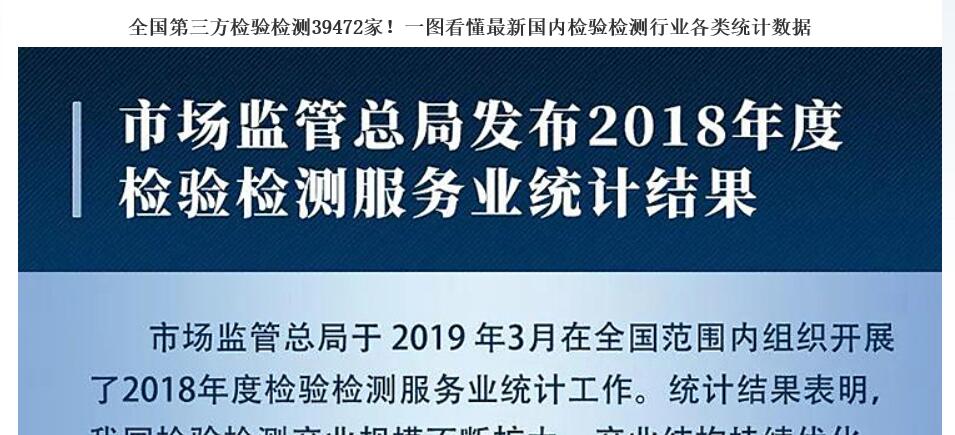 第三方檢驗(yàn)檢測(cè)39472家！一圖看懂新國(guó)內(nèi)檢驗(yàn)檢測(cè)行業(yè)各類(lèi)統(tǒng)計(jì)數(shù)據(jù)